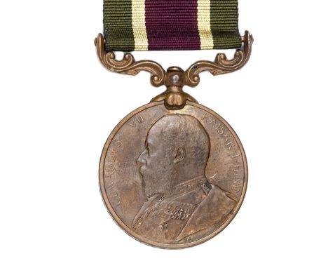Tibet Medal 1905,  no clasp, in bronze (Cooly Nav Dal. Imperial S & T Corps). GVF or better. Plate 1 