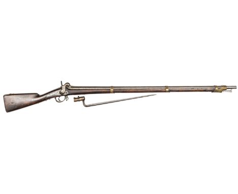 A 12 bore Russian Crimean War period percussion musket,  58” overall, barrel 42½ stamped “No 13244” and dated 1847 at the bre