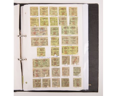 An album of mainly LNER Railway (London & North Western Railway) related tickets. A ring-bound folder containing approx 300+ 