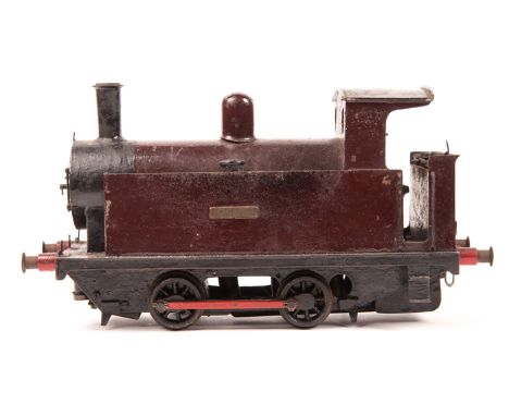 A small quantity of gauge 3 (2.5" gauge) live steam and clockwork locomotives, rolling stock and parts. An 0-4-0T side tank l