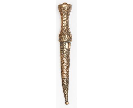 A scarce World War I Turkish official’s “Enveriye” award dagger, the 8” blade impressed on one side with the “shahada” Islami