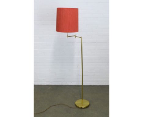 Brass standard floor lamp, 166cm. 