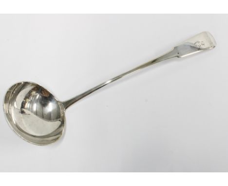 Georgian silver soup ladle, Edinburgh 1814, 34cm 