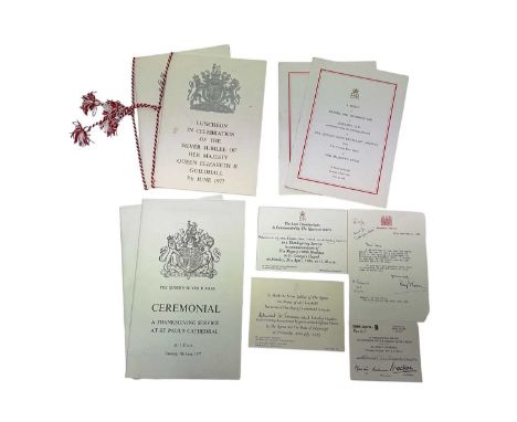 H.M. Queen Elizabeth II, collection of Royal Official ephemera belonging to Admiral of the Fleet The Lord Lewin KG, GCB, LVO,