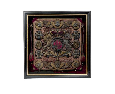 Fine Victorian Irish Lord Chancellors Ceremonial Burse (purse) for holding the Great Seal with very ornate gold bullion stump