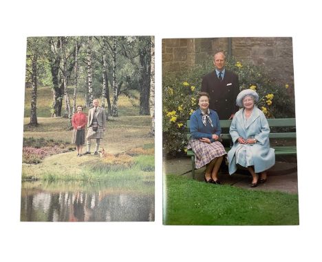 H.M. Queen Elizabeth II and H.R.H. The Duke of Edinburgh, two signed Christmas cards for 1984 and 1985, both with colour phot