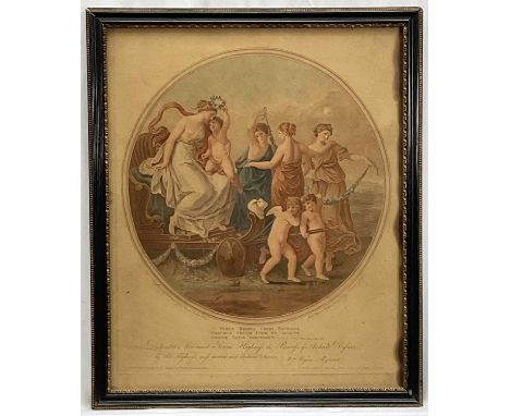 *William Wynne Ryland (1732-1783) etching after Angelica Kauffman - Ode to Venus, dedicated to Her Highness Princess of Anhal