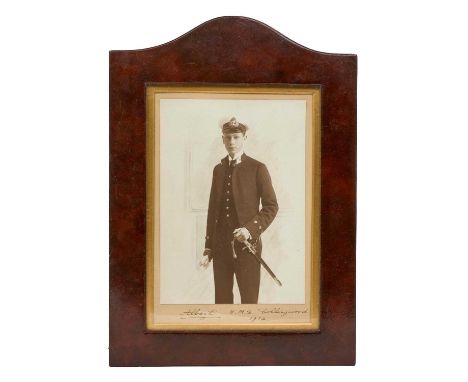 H.R.H. Prince Albert (later H.M. King George VI), fine signed presentation photograph of the young Prince in Naval Mid-Shipma