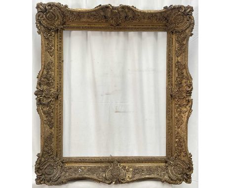 19th century gilt gesso frame to take a picture measuring 54cm x 44.5cmThe frame has been stored with a collection of others 