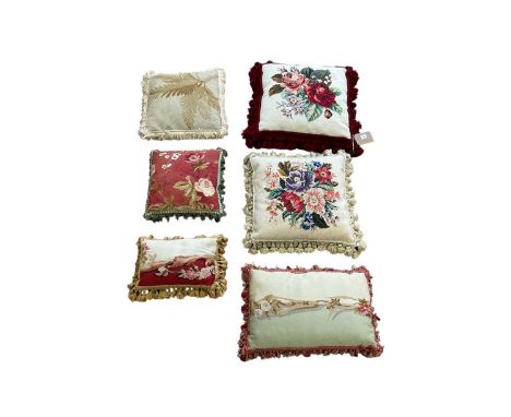 Collection of good quality cushions including Aubusson, tapestry embroidered and others (6)