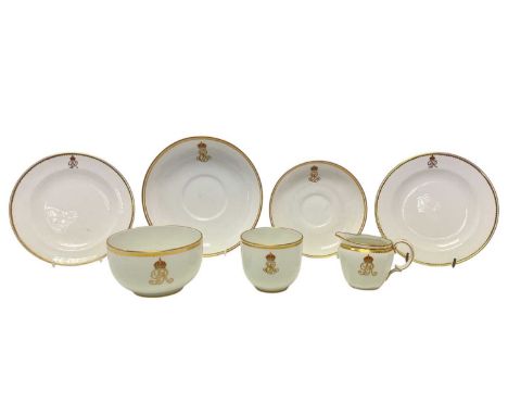 Collection of Royal Crown Derby Royal Yacht china with painted Royal cyphers from King Edward VIII - King George VI including