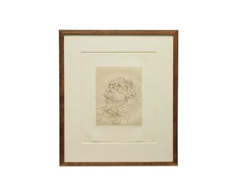 *Frank Auerbach (1931-2024) limited edition etching - Julia Sleeping, signed and dated '98, numbered 32/35, 25.5cm x 20cm, gl