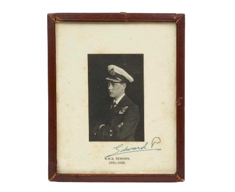H.R.H. Edward Prince of Wales (later H.M. King Edward VIII and Duke of Windsor), signed presentation portrait photograph of t