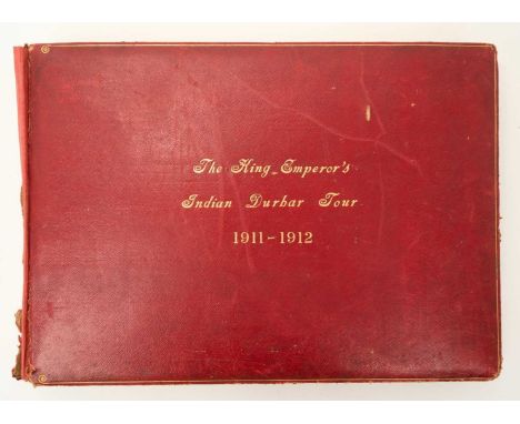 The Delhi Durbar Royal Tour 1911-1912, fine Royal presentation photograph album of the tour with gilt tooled red leather bind