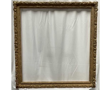 Good quality gilt gesso picture frame with foliate borders, to take a picture measuring 61cm x 64.5cm