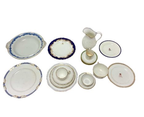 Collection of Victorian and later mostly Royal Yacht and Royal Residence China, including crowned cypher decorated tea ware a