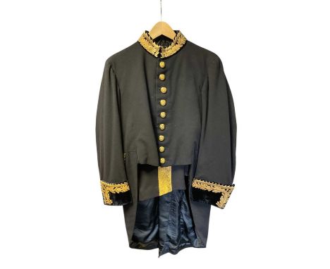 Fine 1930s King George V Privy Councillor's uniform (3rd class) comprising tailcoat with gold bullion work decoration to coll