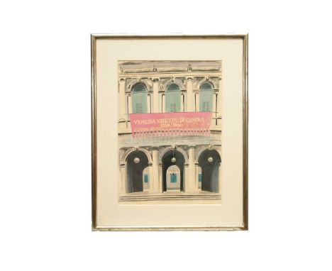 *Glynn Boyd Harte (1948-2003) crayon - Venice, December 1978, signed and titled, 56cm x 40cm, glazed frameVery good condition