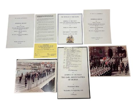 The Funeral of Admiral of the Fleet The Earl Mountbatten of Burma, Wednesday 5th September 1979, fascinating collection of Of