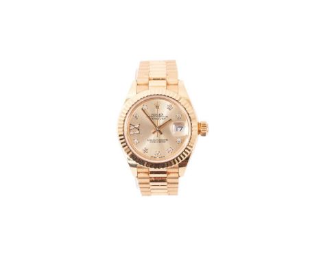 Ladies' Rolex Oyster Perpetual DateJust 18ct yellow gold chronometer wristwatch, model 279178, serial number 6ND92691, the br