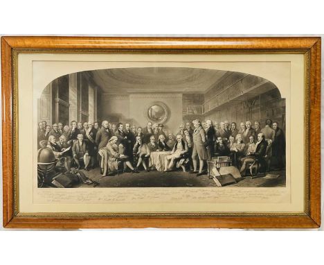Large Victorian engraving 'The Distinguished Men of Science of Great Britain...', after F. Skill and W. Walker, published 186