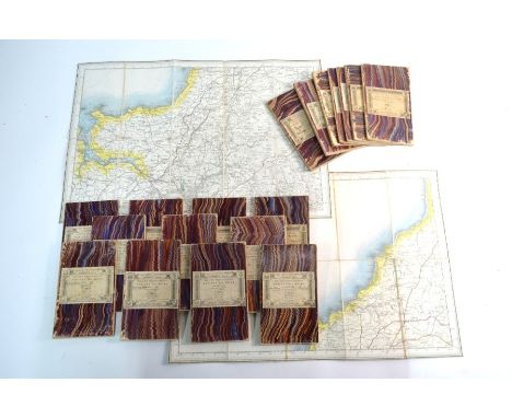 Twenty Victorian Ordnance Survey linen-backed folding 1-inch maps of England & WalesNew 1inch Ordnance Survey of England and 