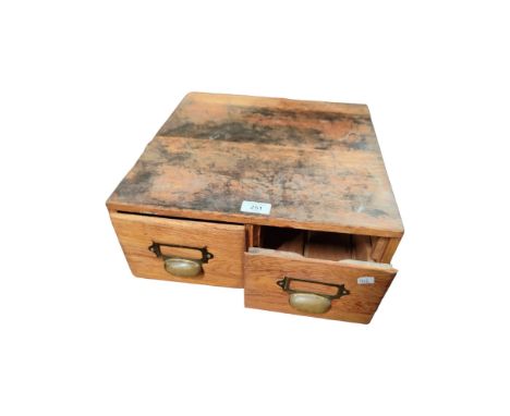 VINTAGE 2 DRAWER FILING BOX