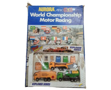VINTAGE AURORA MOTOR RACING SET &amp; ROAD MONSTER DIE CAST &amp; PLASTIC TOY SET 