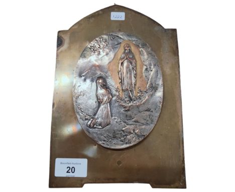 BRONZE MOUNTED PLAQUE