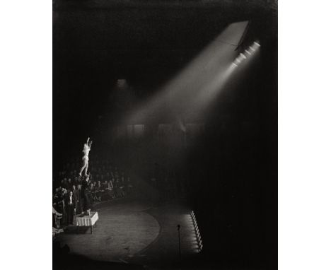 Unknown Photographer -- Circus arena. 1930s. Vintage gelatin silver print on chamois paper. 30,2 x 25,2 cm. Annotated in penc