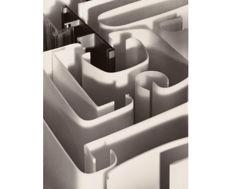 Keetman, Peter -- "Kunststoff-Profile" (Plastic Forms). 1960s. Vintage ferrotyped gelatin silver print on Agfa paper. 23,9 x 