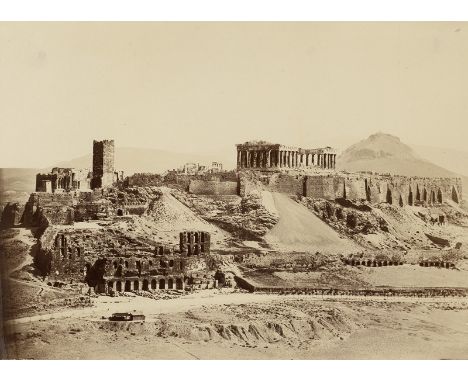 Konstantinou, Dimitrios -- General view of the Acropolis and the South Slope from the southwest; The west side of the Parthen