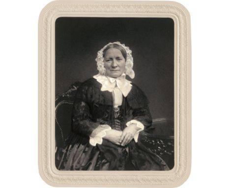 Portrait Album -- Commemorative portrait album. June 22, 1855. 16 salt prints. Each circa 17 x 13 cm. Each mounted in ornamen