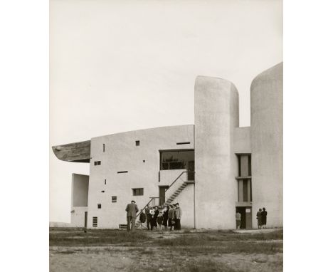 Architecture &amp; Design -- Photographer unknown. Notre-Dame du Haut, Ronchamp, architect Le Corbusier. 1950s. 3 vintage gel