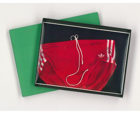 Tillmans, Wolfgang -- "Faltenwurf TzK". 1996. Digital print mounted in green/black cardboard box (some traces of use, edges r