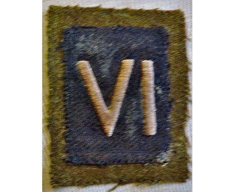 British Badge - a Commando 'VI' cloth patch
