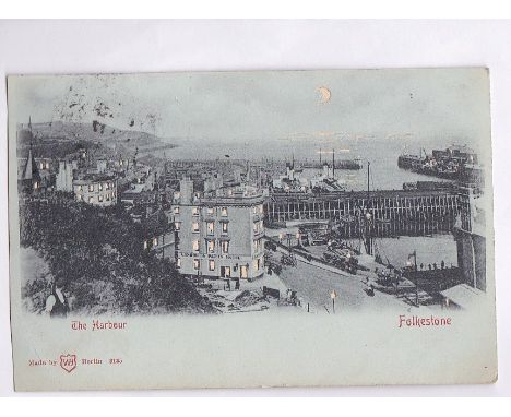Kent - Folkstone 1904 used Hold to light - the Harbour pub W.H. Berlin