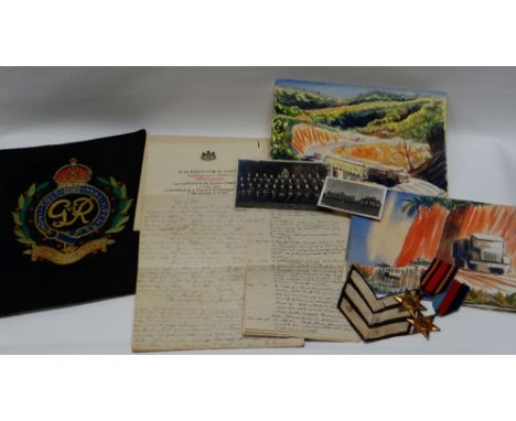 MILITARY MEDALS & INTERESTING ITEMS RELATING TO S/SGT. CHARLES ROEBUCK of the Royal Engineers and including a 1939-1945 Defen