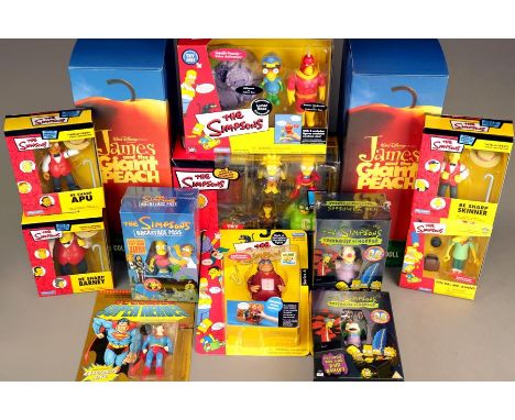 The Simpsons Playmates action figures, James and the Giant Peach Dolls etc. Simpsons: Collector's Lair Set with four figures 