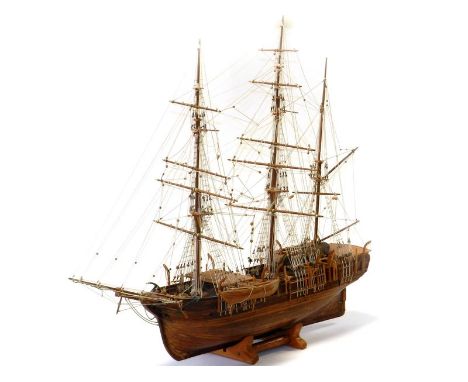 Assembled Artesania Latina Charles W. Morgan 78cm / 31" long x 13cm / 5" beam, model of preserved Sailing Ship. Built, varnis