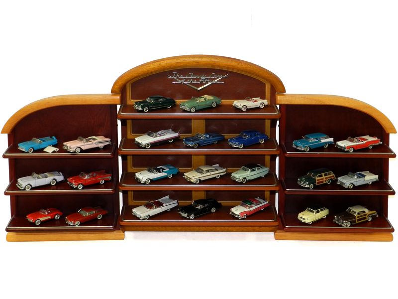 Franklin Mint Classic Cars of the 50s and display units, 1/43 scale
