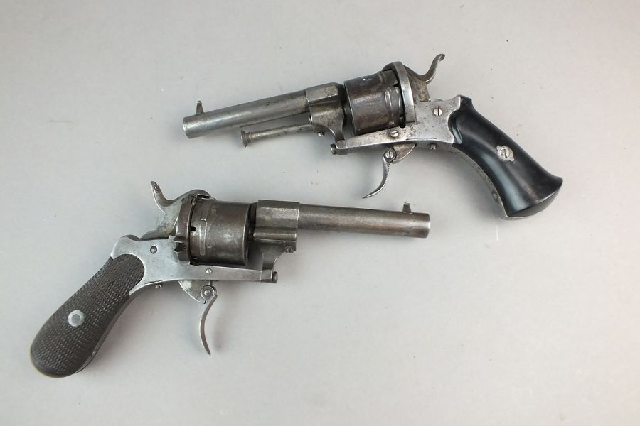 A mid-late 19th century six-shot revolver, with 2.5