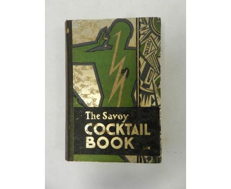 CRADDOCK, Harry, The Savoy Cocktail Book. Constable and Co. 1930. 1st edition with errata slip on p.25. Covers oxidised as us