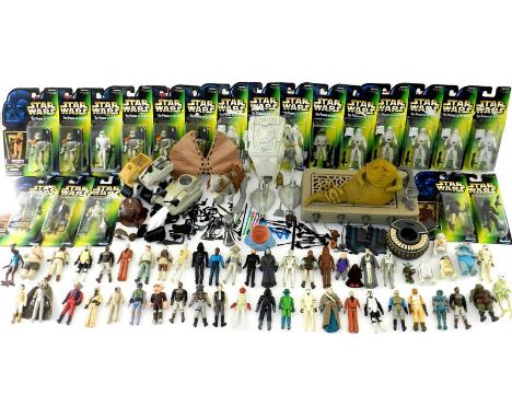 20 Palitoy / Kenner Star Wars figures and accessories: 20 Power of the Force figures on opened blister cards including Han So