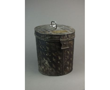A 19th century helmet tin - brass plaque engraved 'Capt. Robinson Lanc. Arty. Vol.' N.B. Colonel Herbert J. Robinson, served 