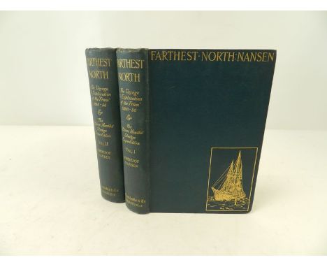 NANSEN, Fridtjof, Farthest North. Archibald Constable and Co, 2 vols, 1st edition, 1897. Green cloth gilt (2)
