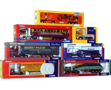 Corgi Modern Trucks: CC11901 Brian Harris ERF EC sheeted load flatbed, CC13907 Ken Abram Foden Alpha curtain-side, CC12505 Ri
