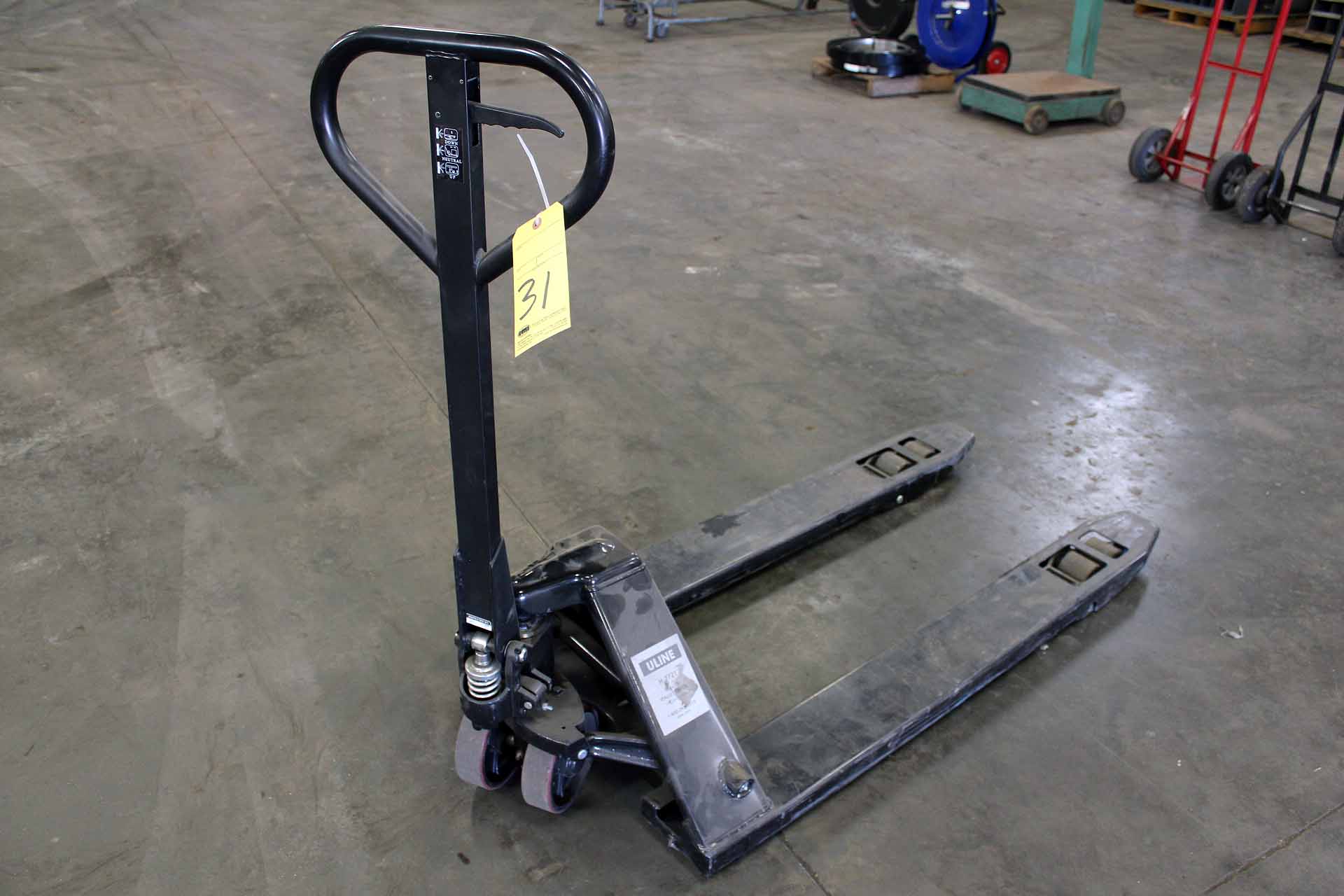 { Choice of lots 31,33 } PALLET JACK, ULINE MDL. H2721, S/N 201479