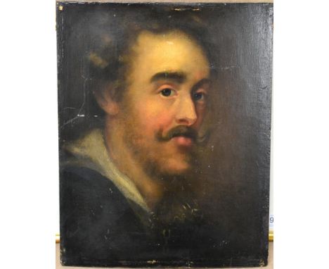 Manner of Sir Peter Paul Rubens (1577-1640) Flemish  Portrait of a man, possibly a self portrait  Oil on panel, 34.5cm by 27.