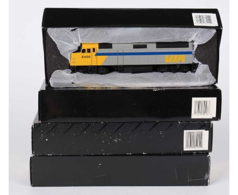 HO-gauge American-Outline diesel locomotives, various by Spectrum Bachmann in boxes (4).